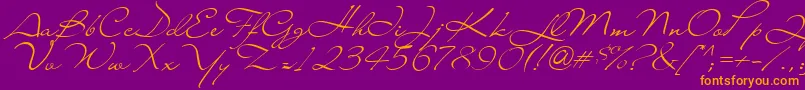 Weitere Informationen zur Lainyday-Schriftart Lainyday-Schriftart – Orangefarbene Schriften auf violettem Hintergrund