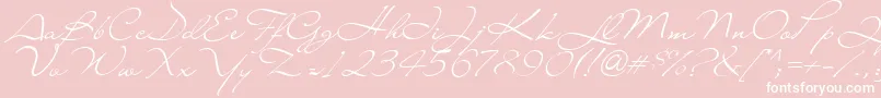 Lainyday-Schriftart – Weiße Schriften auf rosa Hintergrund