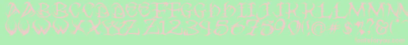VtcTribalRegular Font – Pink Fonts on Green Background