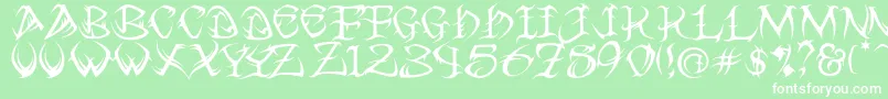 VtcTribalRegular Font – White Fonts on Green Background