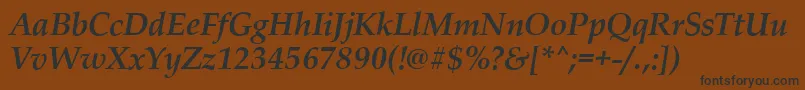 fuente PalladioBolditalic – Fuentes Negras Sobre Fondo Marrón