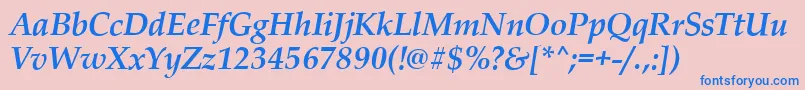 PalladioBolditalic Font – Blue Fonts on Pink Background