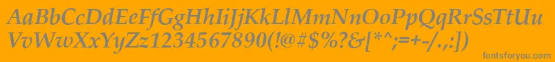 PalladioBolditalic Font – Gray Fonts on Orange Background
