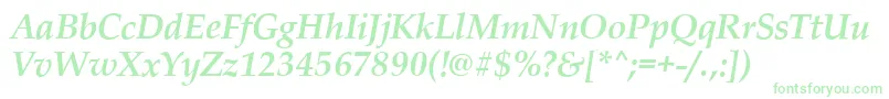 フォントPalladioBolditalic – 緑のフォント