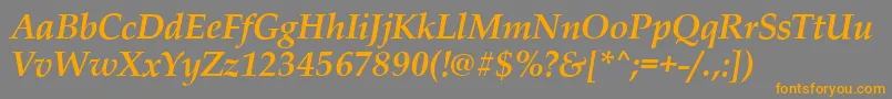 fuente PalladioBolditalic – Fuentes Naranjas Sobre Fondo Gris
