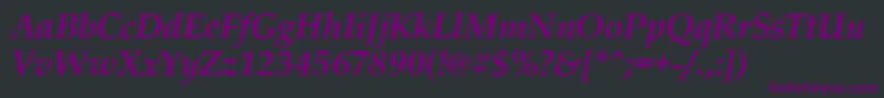 PalladioBolditalic Font – Purple Fonts on Black Background