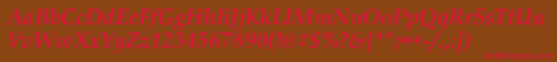 fuente PalladioBolditalic – Fuentes Rojas Sobre Fondo Marrón