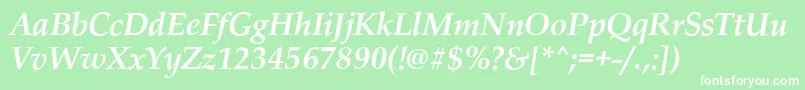 PalladioBolditalic Font – White Fonts on Green Background