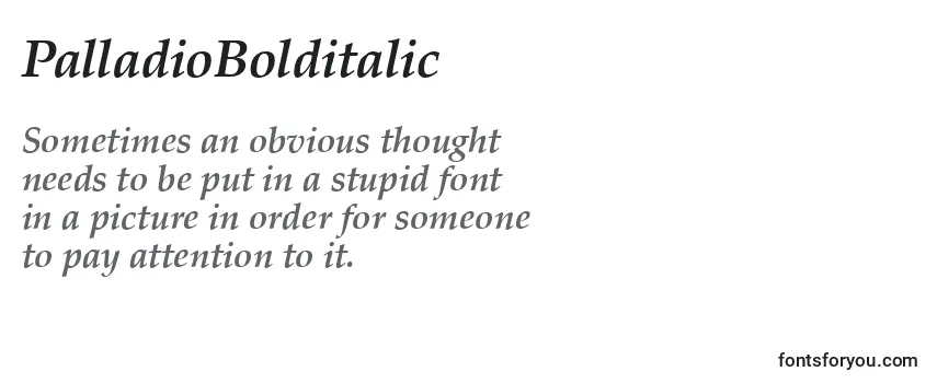 PalladioBolditalic Font