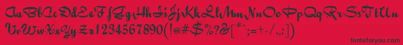 Bailey Font – Black Fonts on Red Background