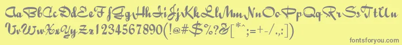 Bailey Font – Gray Fonts on Yellow Background