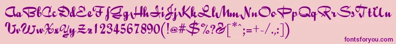 Bailey Font – Purple Fonts on Pink Background
