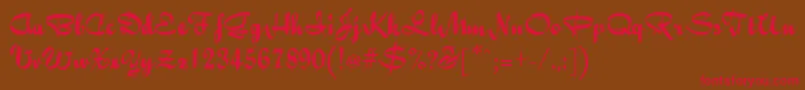 Bailey Font – Red Fonts on Brown Background