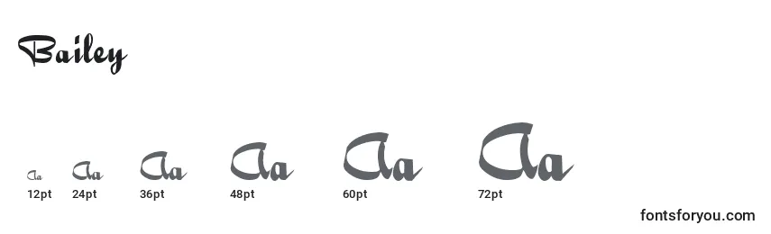 Bailey Font Sizes