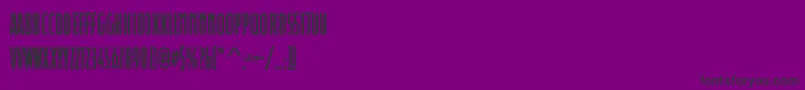 Czcionka DurangoCompressedBold – czarne czcionki na fioletowym tle