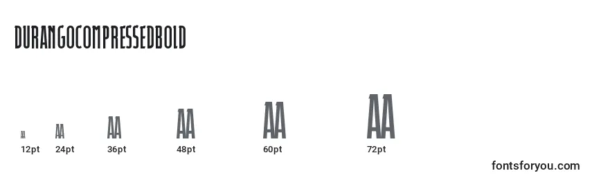 DurangoCompressedBold Font Sizes