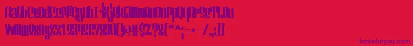 Шрифт ServinforsaluteClean – фиолетовые шрифты на красном фоне