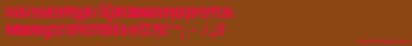 ServinforsaluteClean Font – Red Fonts on Brown Background
