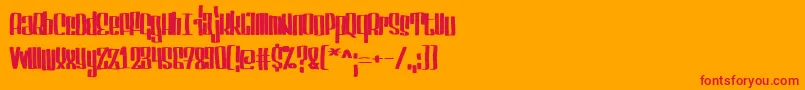 Шрифт ServinforsaluteClean – красные шрифты на оранжевом фоне