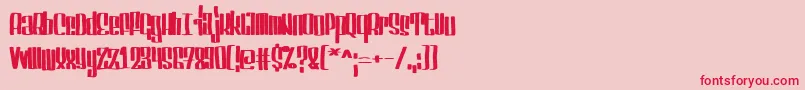 ServinforsaluteClean Font – Red Fonts on Pink Background