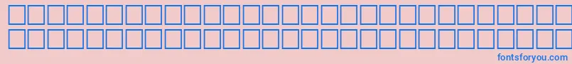 フォントMcsHor4SUBite2000 – ピンクの背景に青い文字