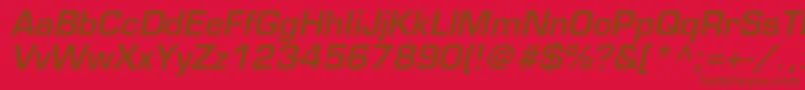 fuente EurostileLtDemiOblique – Fuentes Marrones Sobre Fondo Rojo