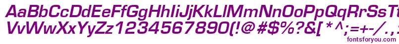 EurostileLtDemiOblique Font – Purple Fonts on White Background