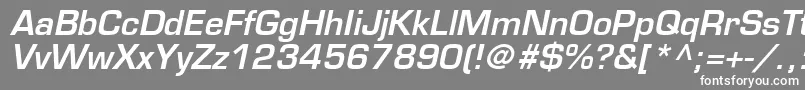 EurostileLtDemiOblique Font – White Fonts on Gray Background