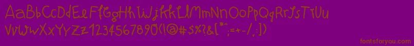 AtmanBold-Schriftart – Braune Schriften auf violettem Hintergrund