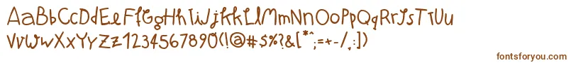 フォントAtmanBold – 茶色のフォント