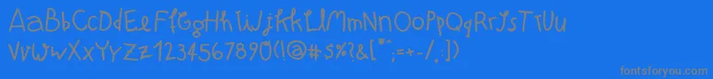 AtmanBold-Schriftart – Graue Schriften auf blauem Hintergrund