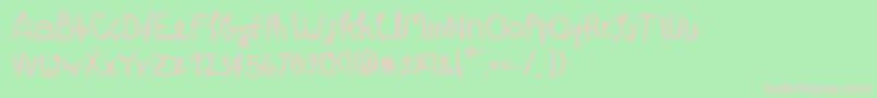 AtmanBold Font – Pink Fonts on Green Background