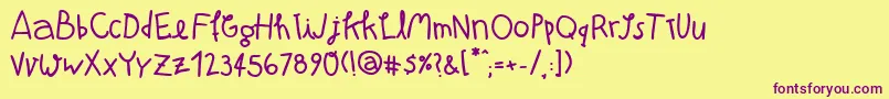 Шрифт AtmanBold – фиолетовые шрифты на жёлтом фоне