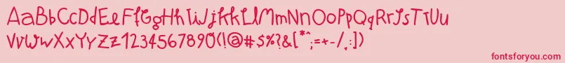 AtmanBold Font – Red Fonts on Pink Background