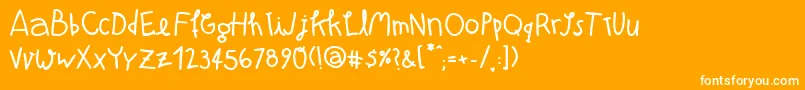AtmanBold-Schriftart – Weiße Schriften auf orangefarbenem Hintergrund