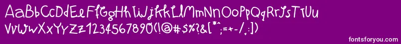 AtmanBold-Schriftart – Weiße Schriften auf violettem Hintergrund