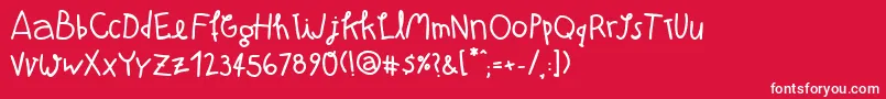 AtmanBold Font – White Fonts on Red Background