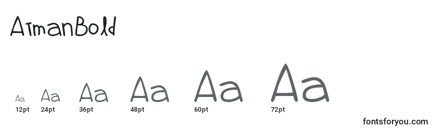 AtmanBold Font Sizes