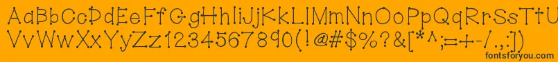 Hellodotstickフォントについての詳細 フォントHellodotstick – 黒い文字のオレンジの背景
