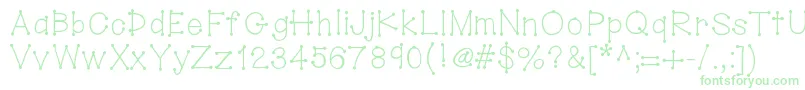 Hellodotstick Font – Green Fonts on White Background