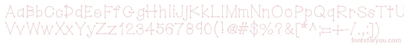 Hellodotstick Font – Pink Fonts on White Background