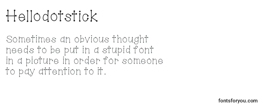 Review of the Hellodotstick Font