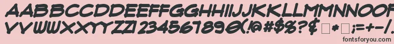 Шрифт FluxArchitectBoldItalic – чёрные шрифты на розовом фоне