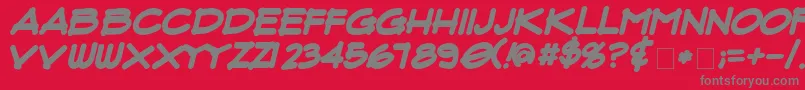 フォントFluxArchitectBoldItalic – 赤い背景に灰色の文字