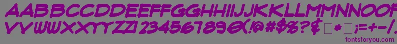 FluxArchitectBoldItalic Font – Purple Fonts on Gray Background