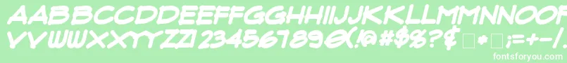 FluxArchitectBoldItalic Font – White Fonts on Green Background