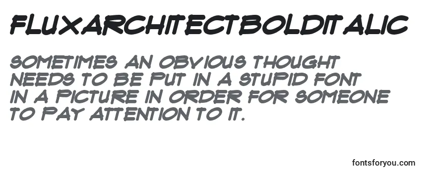 Review of the FluxArchitectBoldItalic Font