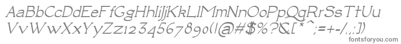 Шрифт LuisaBoldItalic – серые шрифты на белом фоне