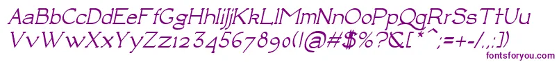 LuisaBoldItalic Font – Purple Fonts on White Background