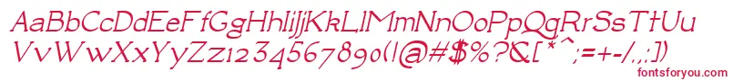 フォントLuisaBoldItalic – 赤い文字